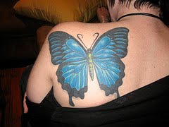 Side Back Butterfly Tattoo Designs Picture