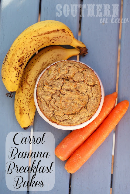 Healthy, Gluten Free Carrot Banana Breakfast Bakes