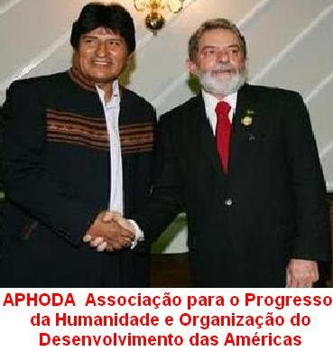 Lula e Evo entrosados n'APHODA
