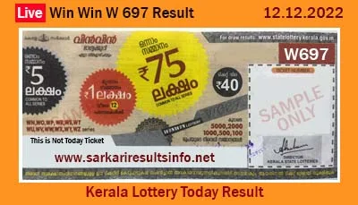 Kerala Lottery Result 12.12.2022 Win Win W 697