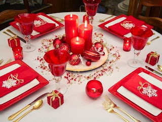 Christmas Table Decoration Red part 4