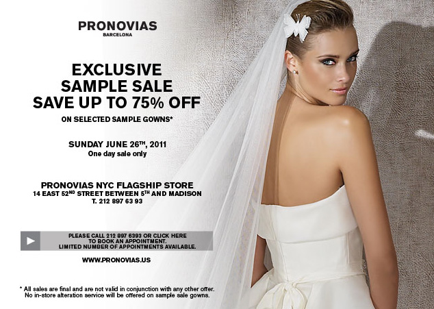 Labels Pronovias sample sale Wedding Dresses