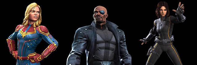 MCOC Captain Marvel, Nick Fury and Quake Trinity Synergy Team