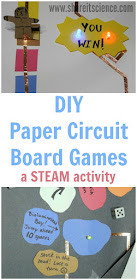 DIY Paper Circuit Board Games a Kids STEAM Activity