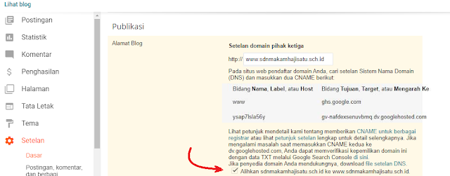 Cara Custom Domain Blog Sekolah Menjadi .sch.id