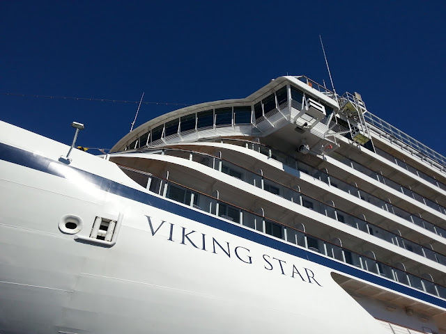 Cruise ship Viking Star docked in Bergen, Norway