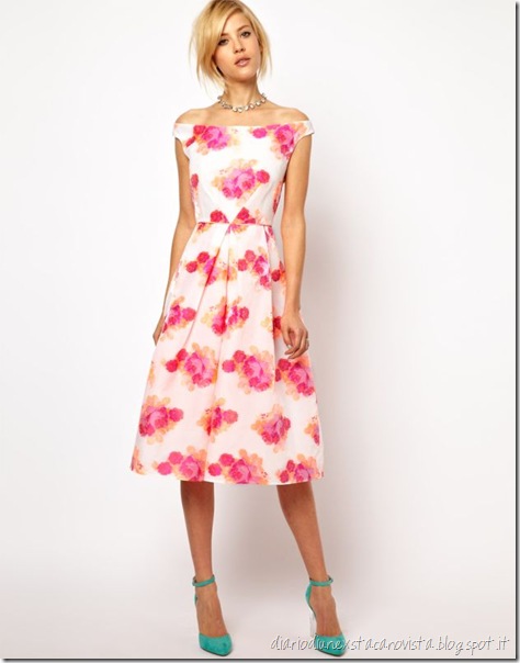 ASOS - Prom dress fluo in jacquard