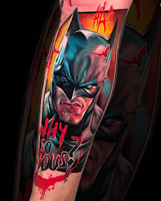 Tatuaje de Batman "Why so serious"