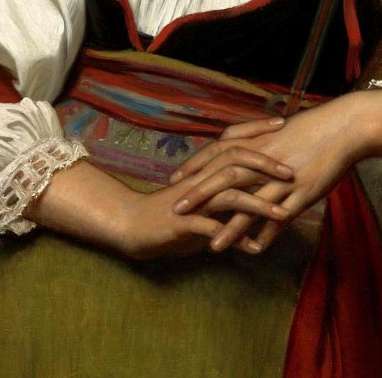 "The Neapolitan Girl", 1879 - by Hugues Merle (1823–1881)