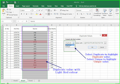 remove duplicate in excel