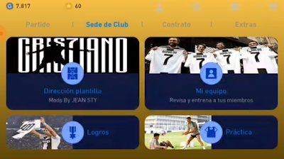  One of the HD soccer games for Android is PES Mobile Download PES 2019 MOBILE Patch 3.1.0 Mod CR7
