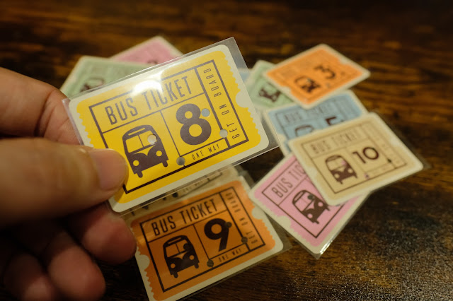 get on board game NewYork London 請上車 紐約 倫敦 巴士車票卡