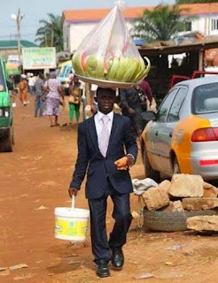 "My pastor always says dress well no matter the job you do, so I decided to wear a suit. Some laugh at me, others encourage me and are willing to help me"