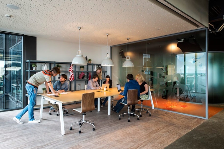 Meeting room in Google office in Dublin 