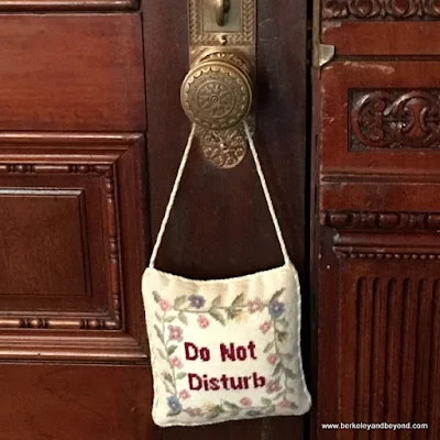 "do not disturb" door hanger Wentworth Mansion lodging in Charleston, South Carolina