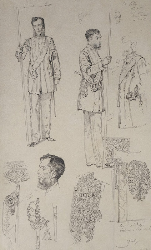 Count K. Palen by Mihaly Zichy - Genre Drawings from Hermitage Museum