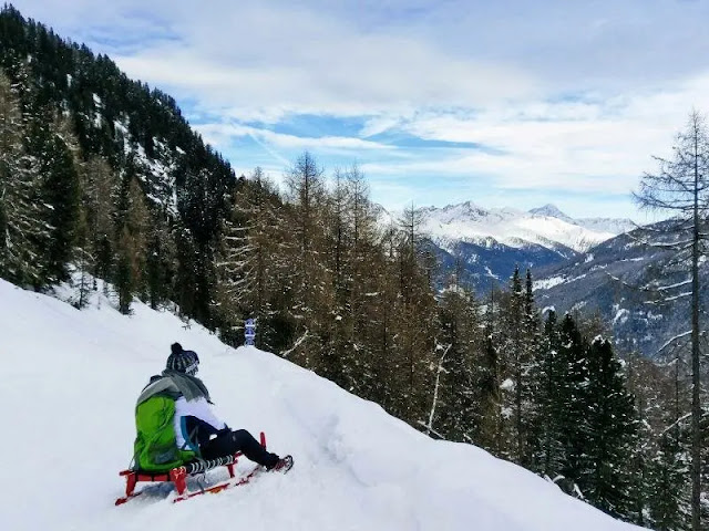 piste slittino valle aurina