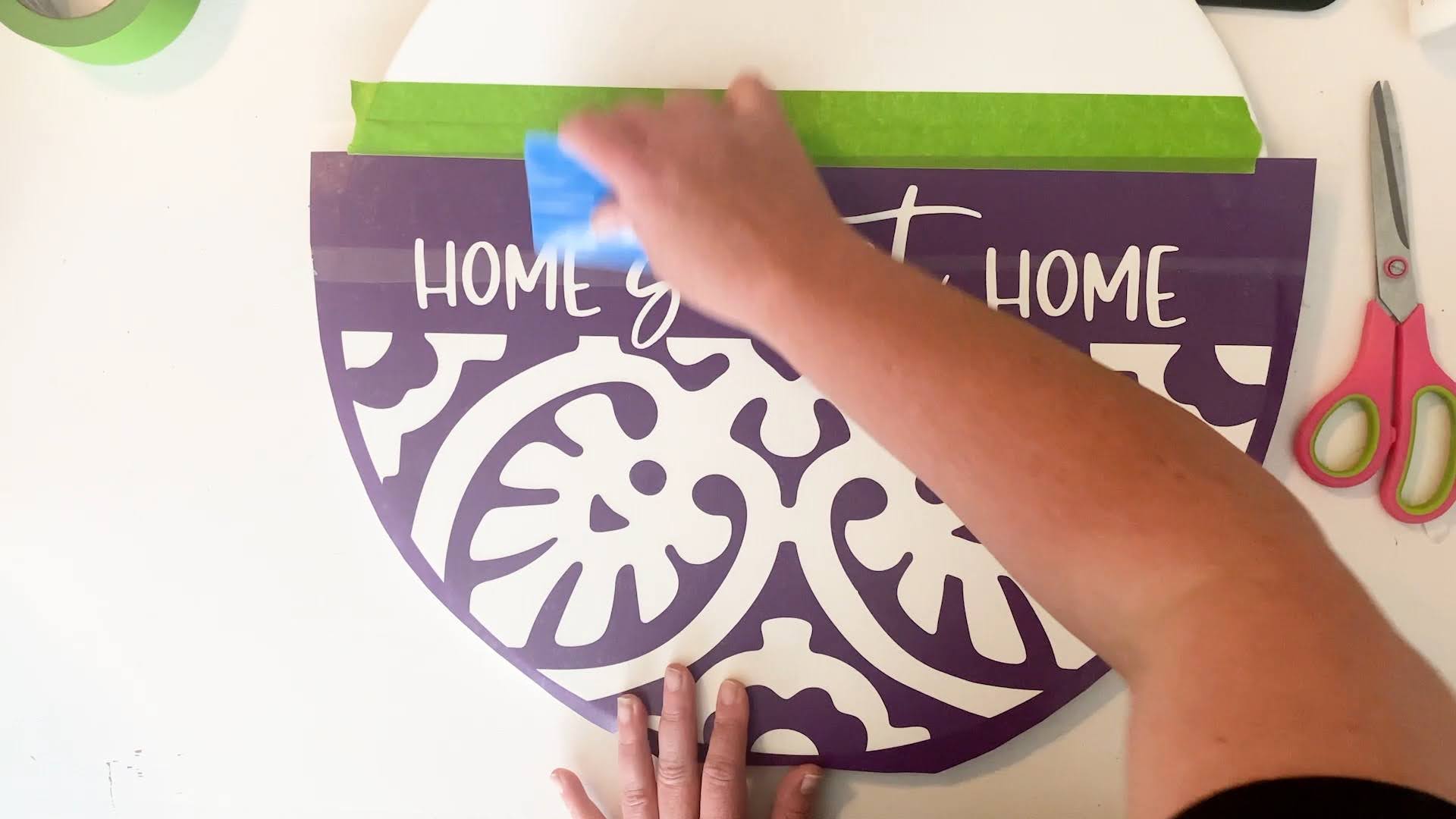 How To Paint Wood Signs With Vinyl Stencils, Faster & Without Any Blee–  Debbie Does Design