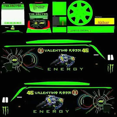 Download Livery Bus 46 Valentino Rossi DISINI