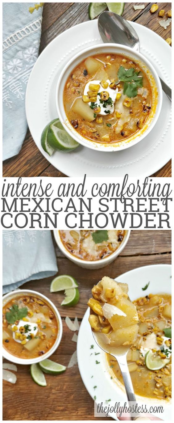 One pot creamy mexican street corn chowder #chowder #corn #onepot #creamy #soup