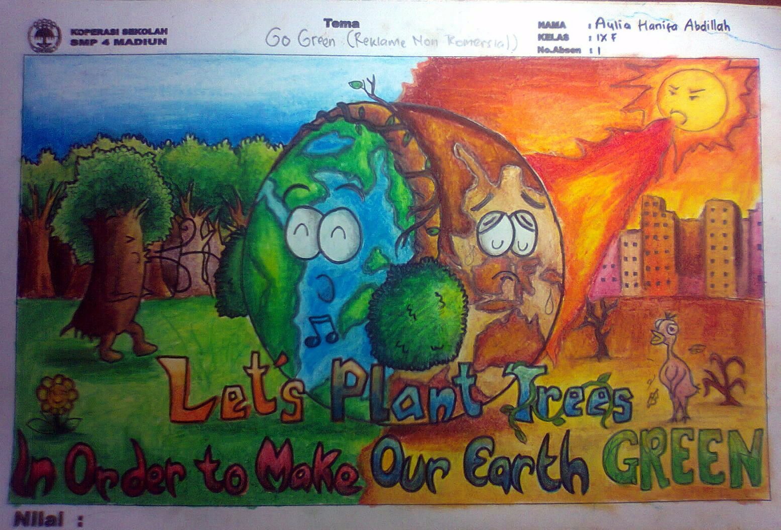  Poster Go Green Reklame Non Komersial D AuLia Hanifa