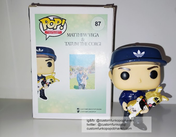 Personalized Custom Funko Pop Of A Guy with his dog