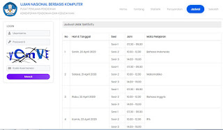 Jadwal UNBK 2020