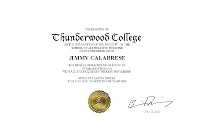 Science Degree on Calabrese   The Blog  Bachelor Of Science Degree In Parapsychology