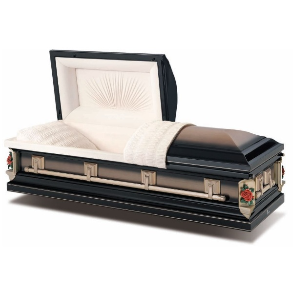 Golden Midnight Brushed Steel American Casket Coffin