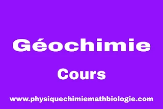 Cours de Géochimie PDF