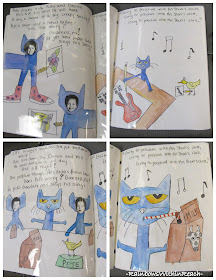 photo of: Preschool Class Project in response to Pete the Cat picture book