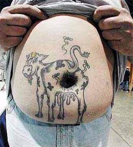 Cow butt tattoo