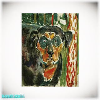 Πίνακας ζωγραφικής Edvard Munch (Head of a dog, 1930)