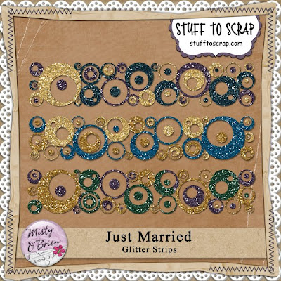 http://scrappaperie.blogspot.com/2009/11/just-married-glitter-strip-freebie.html