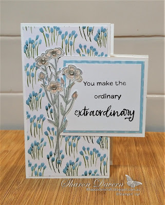 Rhapsody in craft, Balmy Blue, Fancy Fold, Friendship Card, Thank you card, Simply Succulents, Quiet Meadow, You're A Peach DSP, Double tri-fold Pop Up Card, Annual Catalogue 2021-22, Stampin' Up, #loveitchopit, #colourcreationsbloghop, #colourcreationsbloghop2021