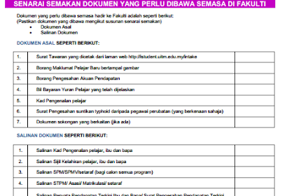 no rujukan surat tawaran uitm