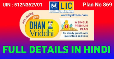 LIC Dhan Vriddhi Plan