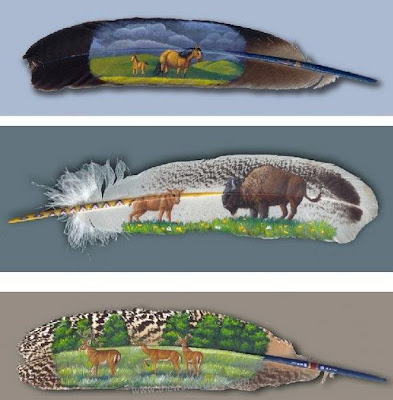 Amazing Art on feather Seen On www.coolpicturegallery.us