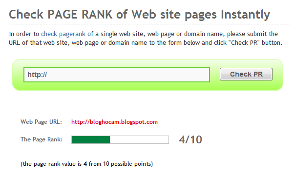 Blog Hocam PageRank değeri