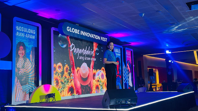 Globe Chief Commercial Officer Issa Guevarra-Cabreira opens this year's Globe Innovation Fest, where Globe announced exciting offers and upcoming events to uplift Filipinos' digital lifestyle.