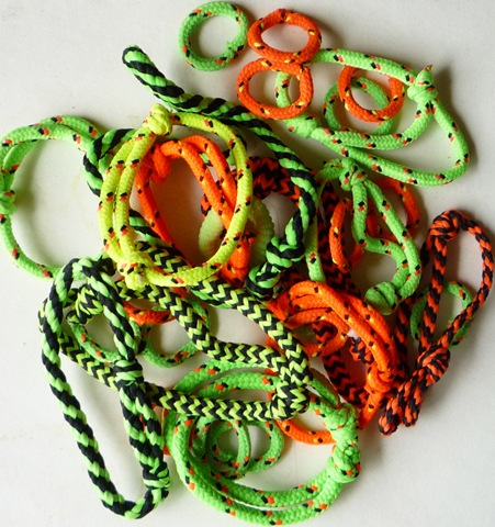 90's neon orange and green friendship bracelets