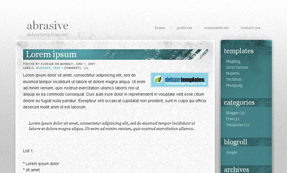 Free blogspot template