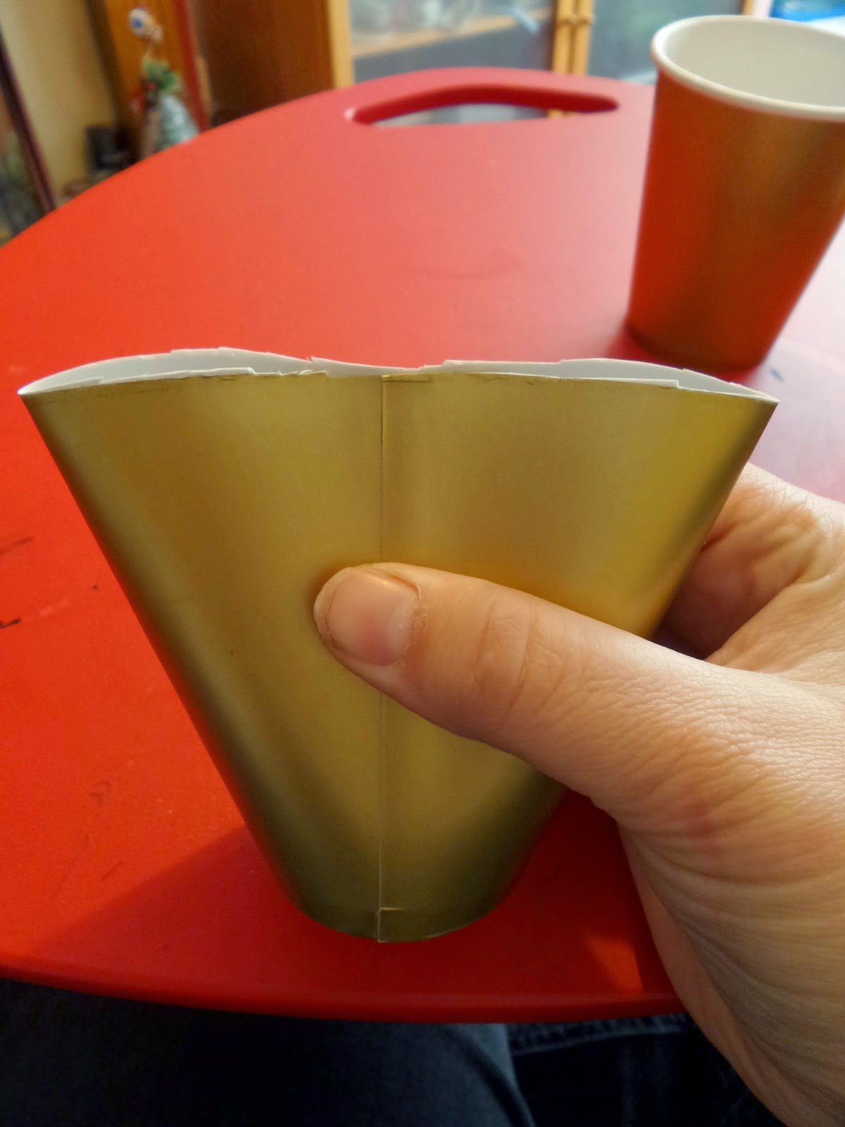Making a Gold Money Cup for Chinese New Year
