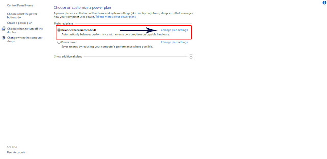 Gambar change plan settings