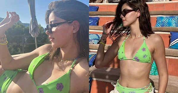 Ananya Panday green bikini sexy body