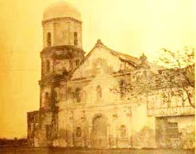 old photo of church in Balayan