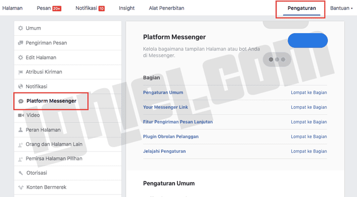 Cara Memasang Plugin Live Chat Facebook Messenger di Blog