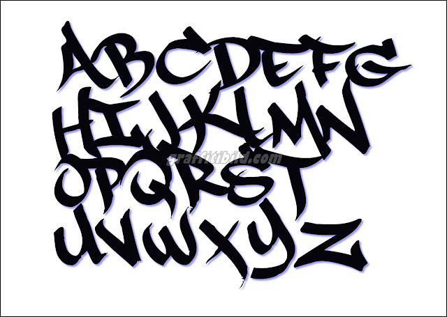 Graffiti schrift abc, graffiti alphabet a-z