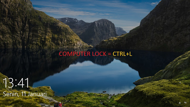 cara lock komputer atau laptop