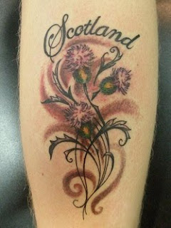 Scottish Tattoos - Designs and Ideas : The national symbol of  Scotland is thistle; the saint patron of1111
